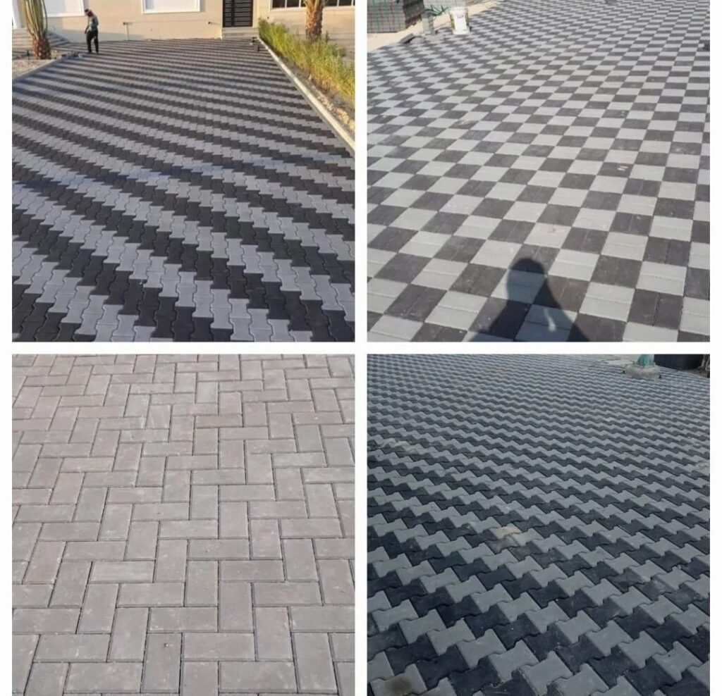 بلاط متداخل إنترلوك كربستون بلاط إنترلوك بلاط كربستون تركيب إنترلوك تركيب كربستون بلاط حدائق